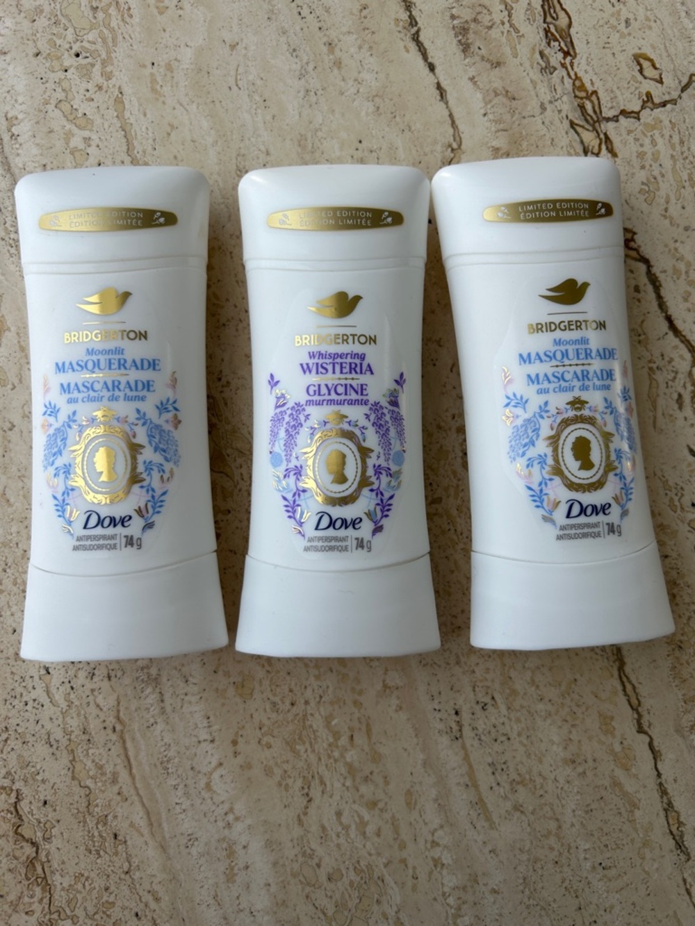 NEW 🆕 Limited Edition Dove x Bridgerton Collab 3-piece antiperspirant Set